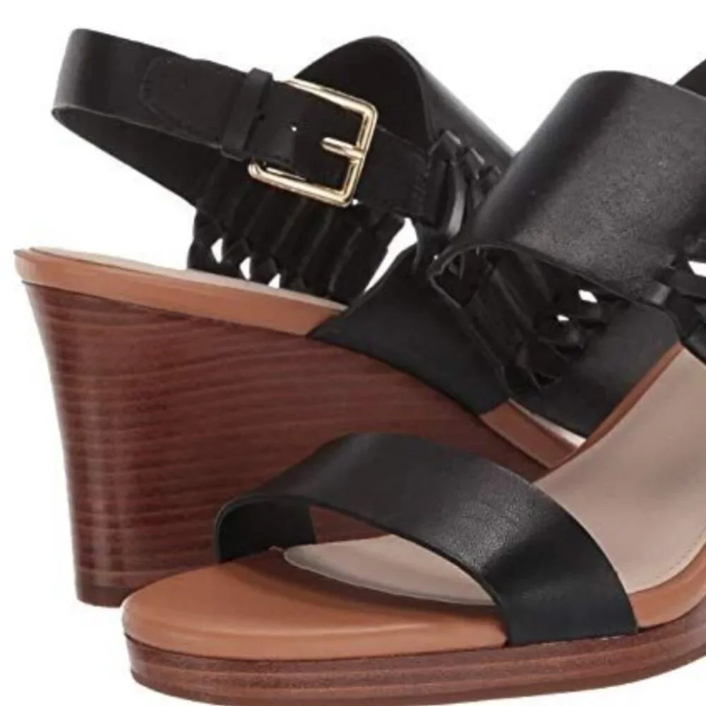 Cole Haan Paiva Grand Wedge – Black Leather – Size 9